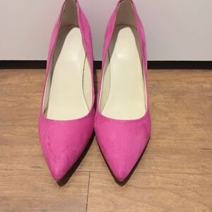 NINE WEST Pink Suede Stillettos